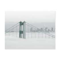 Fog rolls through the San Francisco bay 2 Post Cards