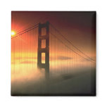 Fog Shrouded Golden Gate Refrigerator Magnet