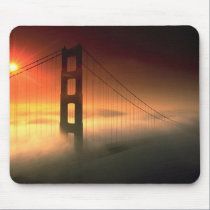 Fog Shrouded Golden Gate mousepads
