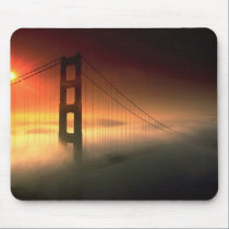 Fog Shrouded Golden Gate mousepads