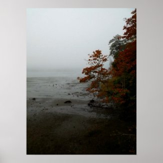 Foggy Autumn Morning Posters