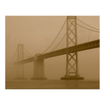 Foggy Bay Bridge posters