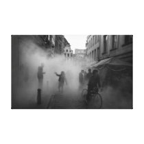Foggy Day Stretched Canvas Prints