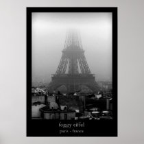 foggy eiffel print