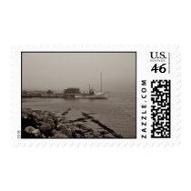 Foggy Harbour Postage Stamp by sruhs Foggy Harbour Postage Stamp