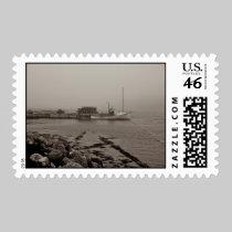 Foggy Harbour Postage Stamp stamps