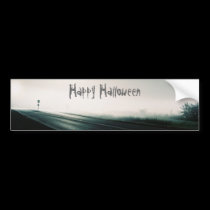 Foggy highway halloween bumper stickers