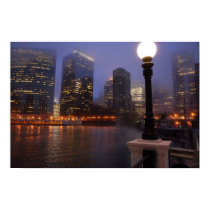 Foggy in Chicago posters by MauiJoe Foggy in Chicago posters