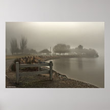 Foggy Lake Path Print