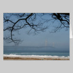Foggy Mackinac Bridge Greeting Card cards