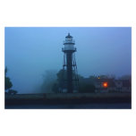 Foggy Mid Pier Lighthouse Stationery