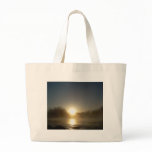 Foggy Mississippi river Sunrise Tote Bag