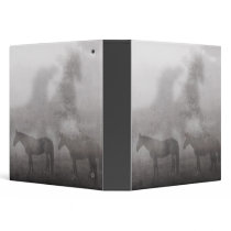Foggy Morning Horse Vinyl Binders