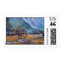 Foggy mountains, Foggy mountains. Acrylic paint... postage by herrerojulia Foggy mountains, Foggy mountains. Acrylic paint... postage