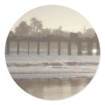Foggy Santa Cruz Wharf stickers