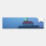 Foggy South Pier Lighthouse Bumper Stickers