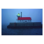 Foggy South Pier Lighthouse Customized Stationery