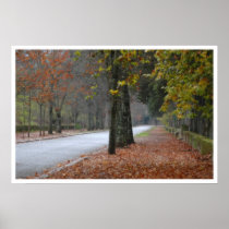 Foggy street poster