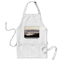 foggy sunrise, Columbia River, Oregon 2 Haiku Apron