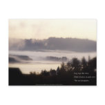 foggy sunrise, Columbia River, Oregon 2 Haiku Postcards