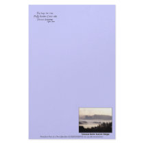 foggy sunrise Columbia River Rainier Oregon 2 Personalized Stationery