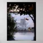 foggy sunrise over the Columbia River 5 Poster