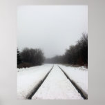 Foggy Train Tracks Print