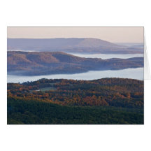 Foggy valleys and fall foliage in Ozark Cards