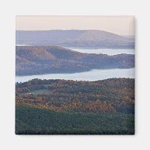 Foggy valleys and fall foliage in Ozark Refrigerator Magnets