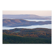 Foggy valleys and fall foliage in Ozark