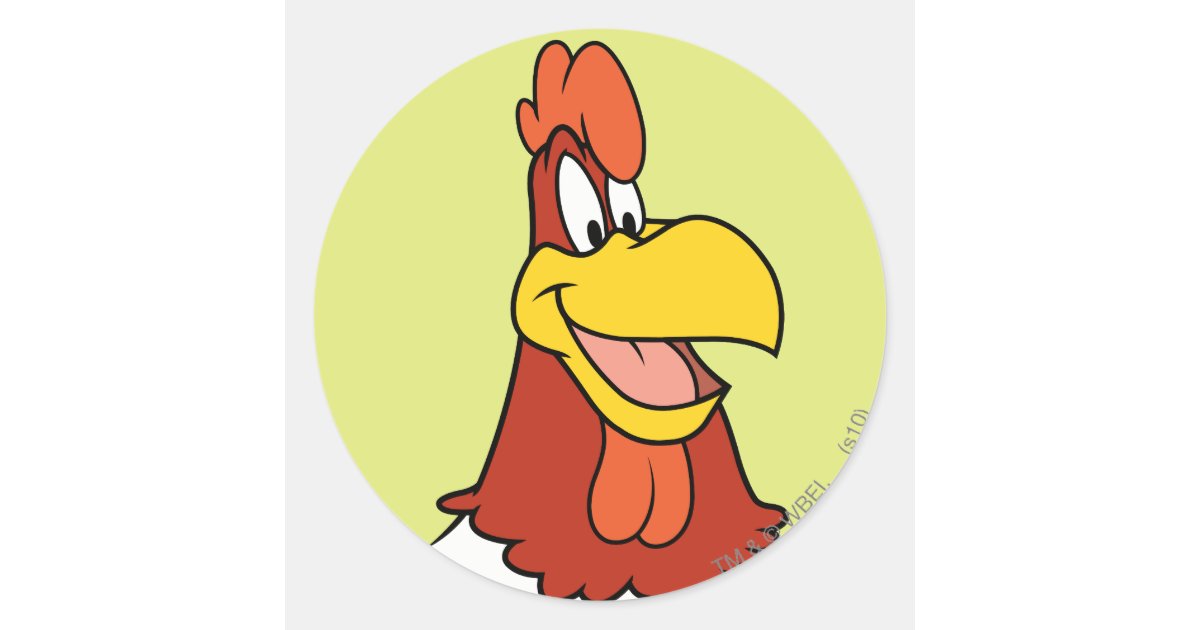 Foghorn Leghorn Closeup Classic Round Sticker | Zazzle