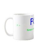 FOIL , Keeps Algebra Fresh!, X = , Y = mugs