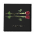 Foil Rose Magnet by jereeb Foil Rose Magnet