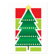 Folded Christmas Tree Post Card