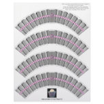 Folded Ribbon Cupcake Wrapper in Silver Grey Customized Letterhead
