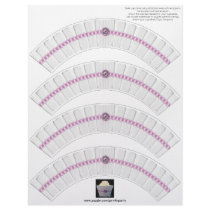 Folded Ribbon Cupcake wrapper in White Customized Letterhead