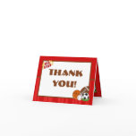 Folded Thank you Card All-Star Red