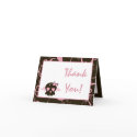 Folded Thank You Card Girly Girl Pink Punk Skull