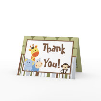 Folded Thank You Card Jungle Play