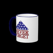 Folded USA Flag-Never Forget mugs