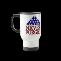 Folded USA Flag-Never Forget mugs