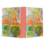Folder or Binder with Psychedelic Tree Design