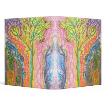 Folder with Psychedelic Colourful Tree Design Binder
