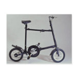 Folding bicycle post card