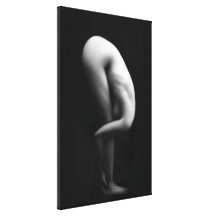Folding In - Self Portrait Stretched Canvas Print