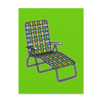 Folding Lawn Chair 2 Postcards