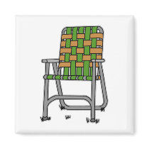 Folding Lawn Chair Fridge Magnet