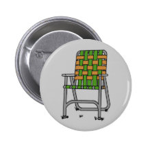 Folding Lawn Chair Pinback Button