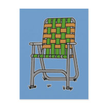Folding Lawn Chair Post Card