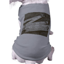 Folding ruler dog tee shirt